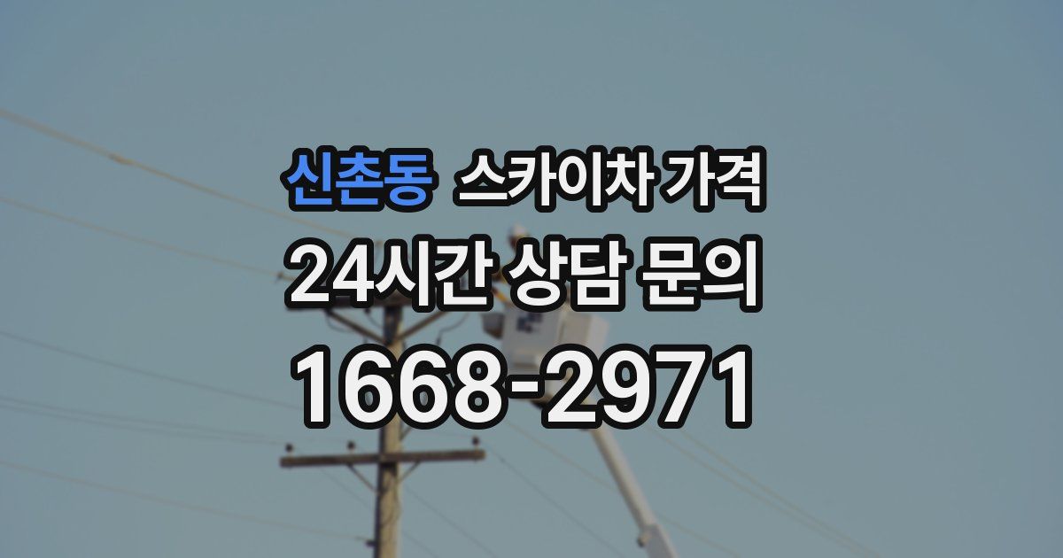 신촌동 스카이차 가격