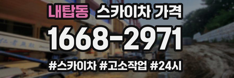 내탑동 스카이차 가격