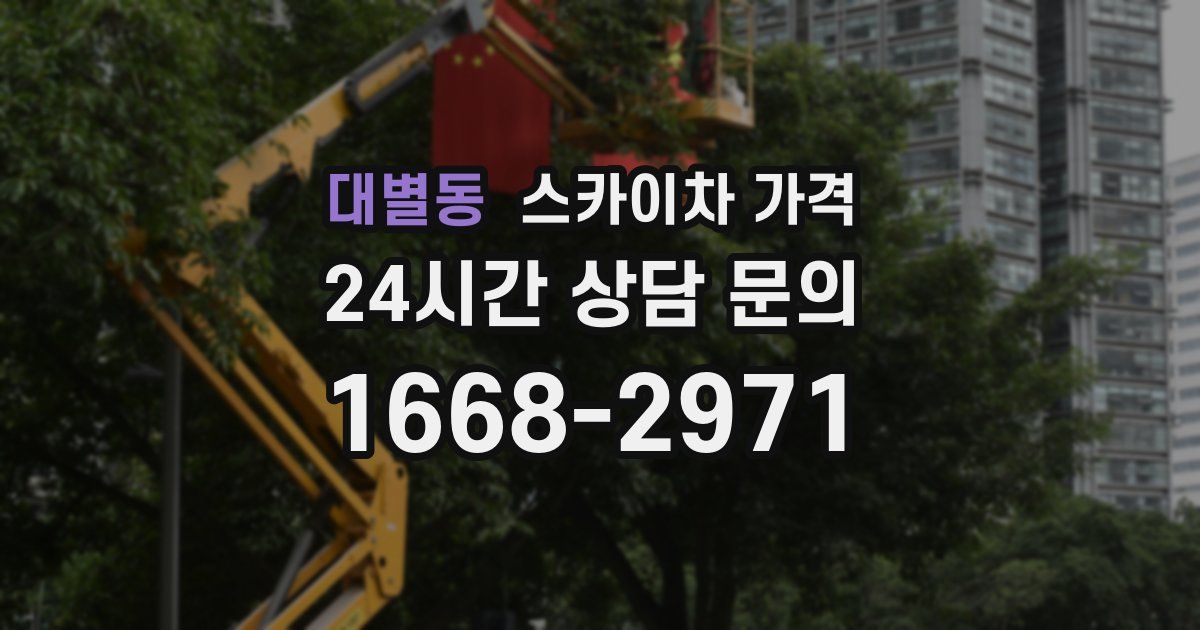 대별동 스카이차 가격