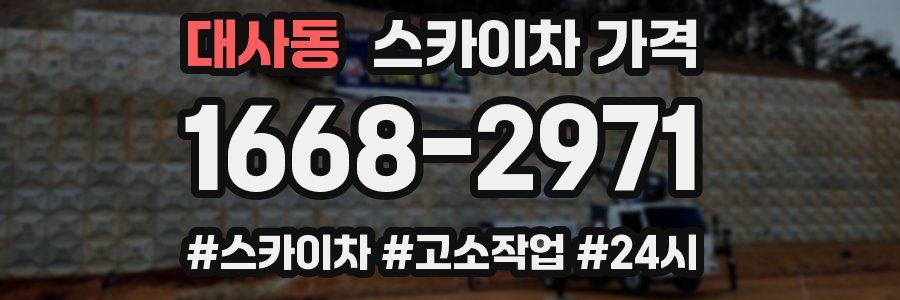 대사동 스카이차 가격