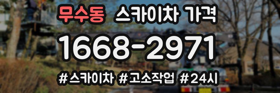 무수동 스카이차 가격