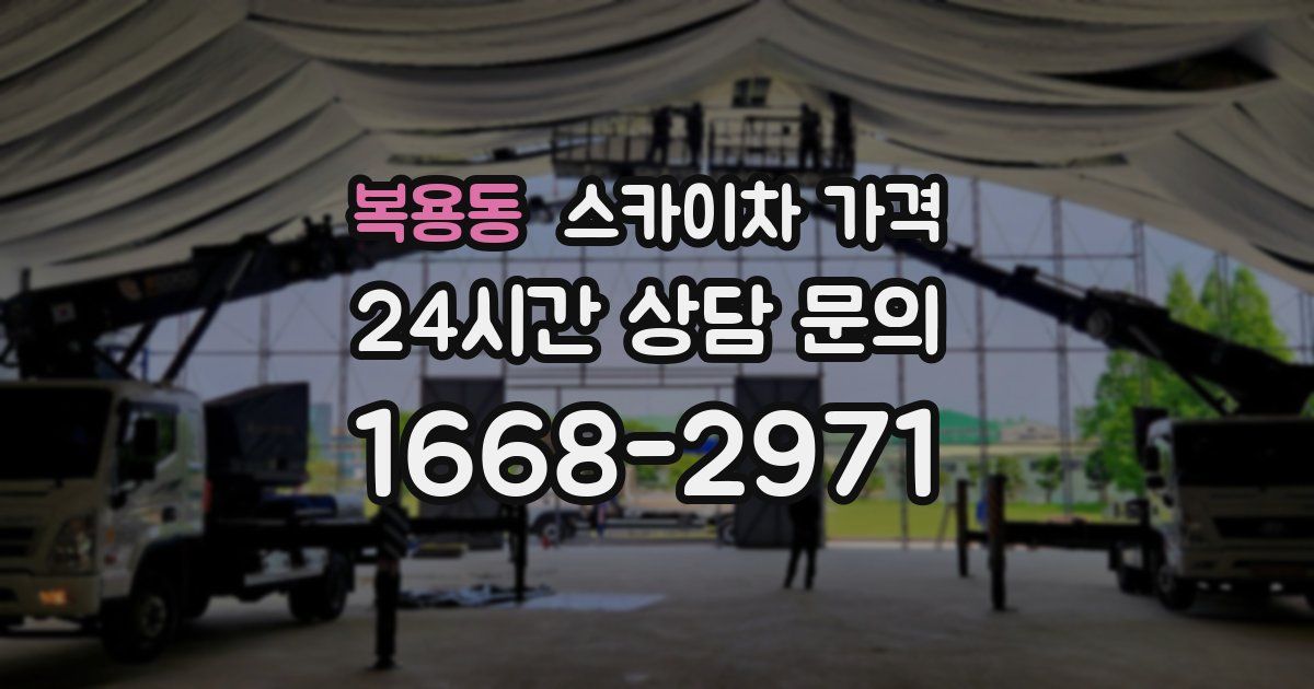 복용동 스카이차 가격