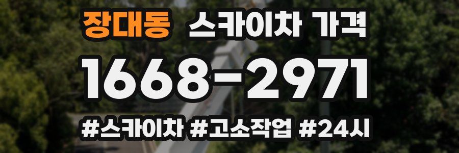 장대동 스카이차 가격