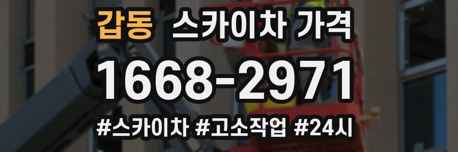 갑동 스카이차 가격