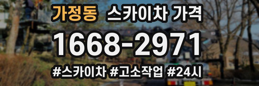 가정동 스카이차 가격