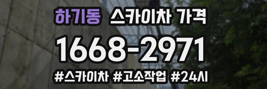 하기동 스카이차 가격