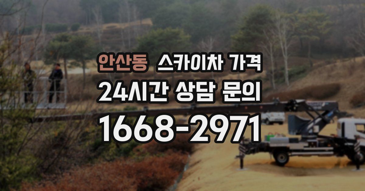 안산동 스카이차 가격