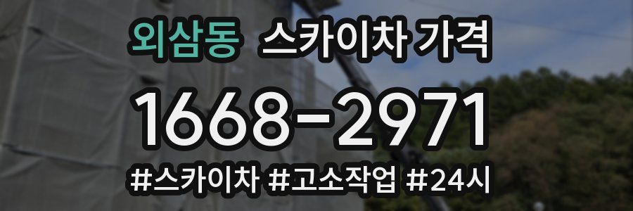 외삼동 스카이차 가격