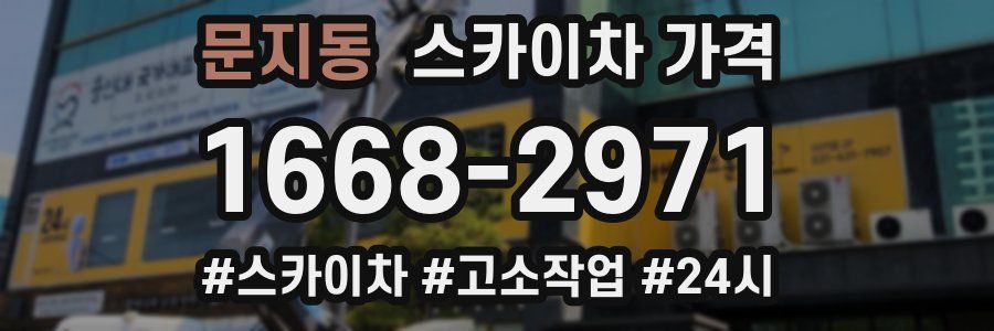 문지동 스카이차 가격