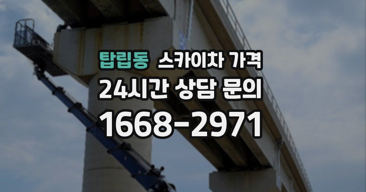 탑립동 스카이차 가격