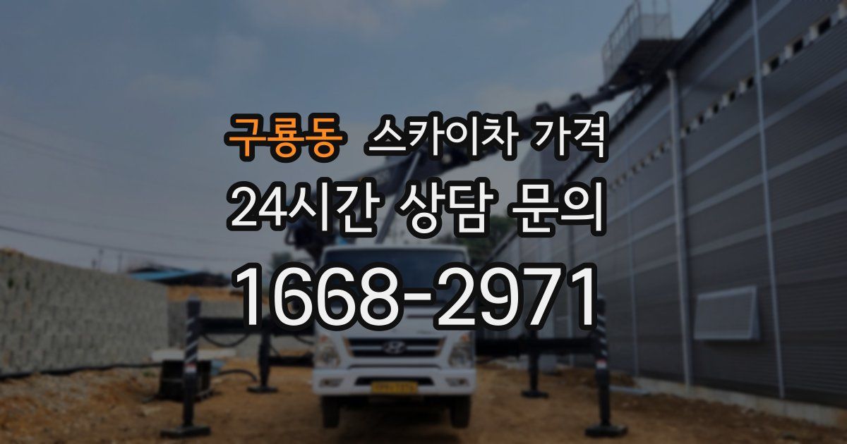 구룡동 스카이차 가격