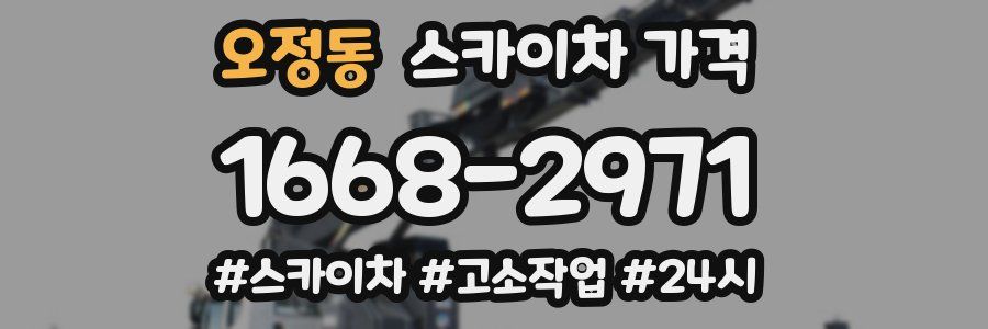 오정동 스카이차 가격