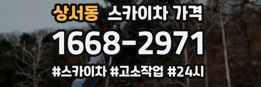 상서동 스카이차 가격