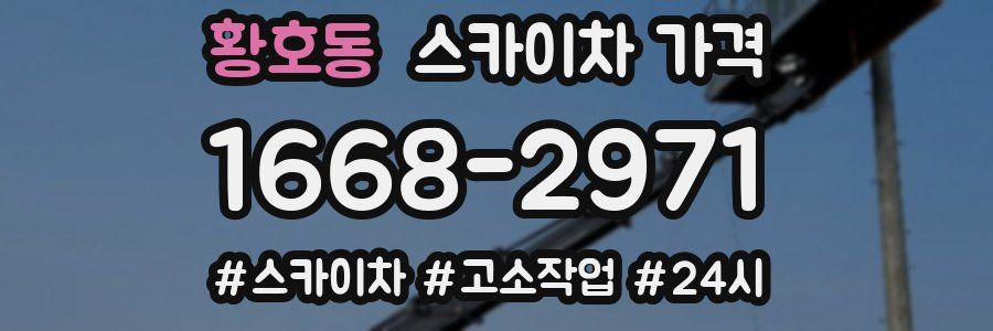 황호동 스카이차 가격