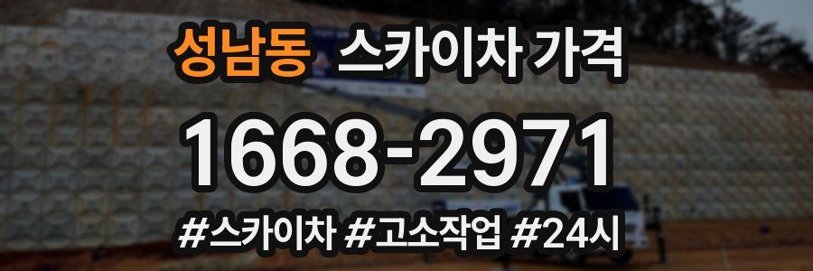 성남동 스카이차 가격