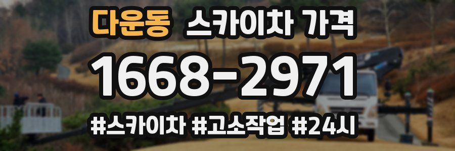 다운동 스카이차 가격