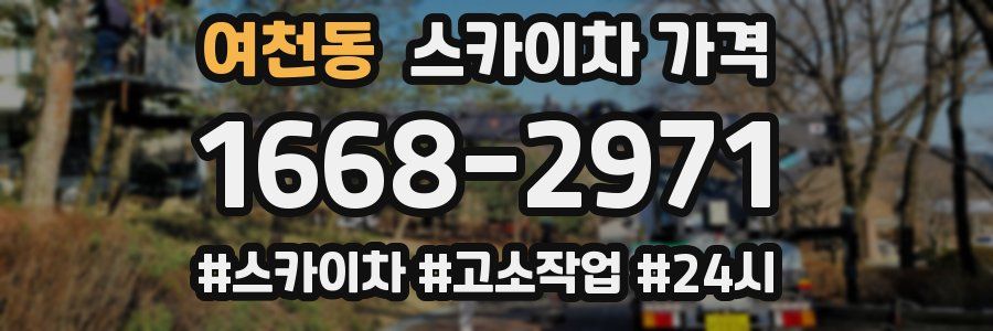 여천동 스카이차 가격