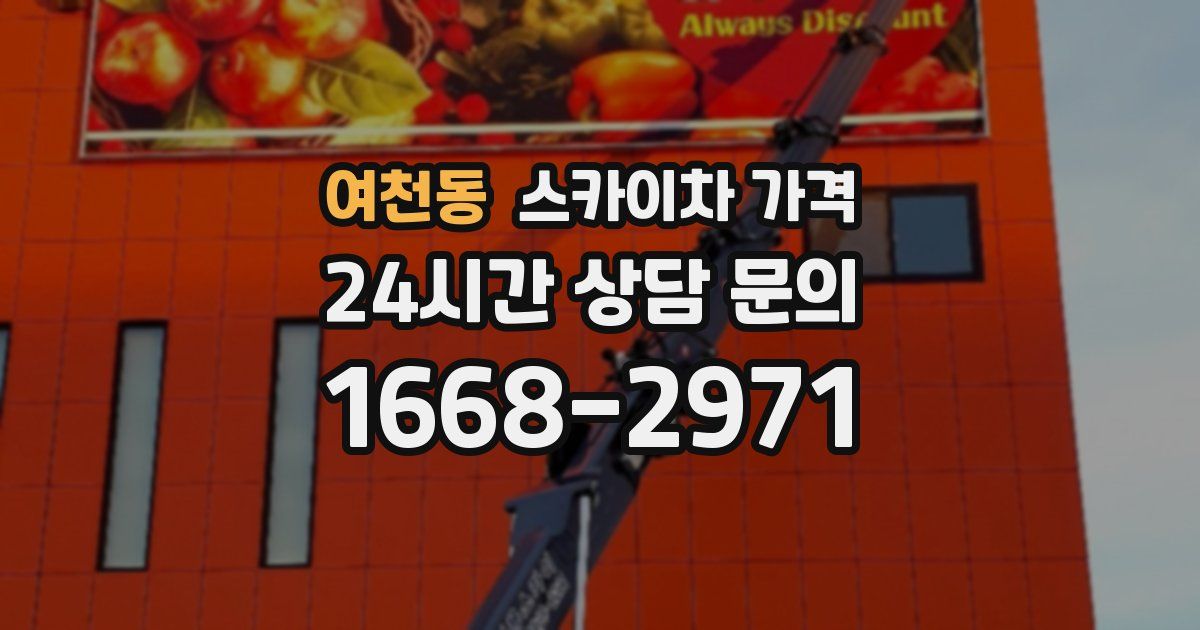 여천동 스카이차 가격