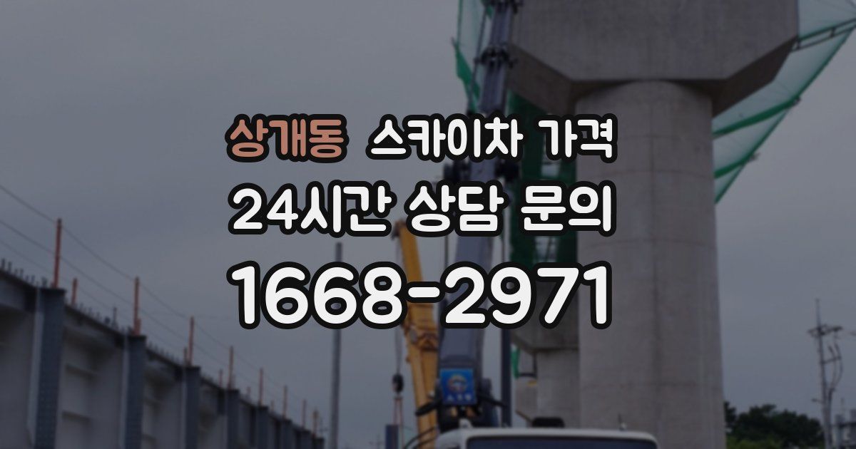 상개동 스카이차 가격