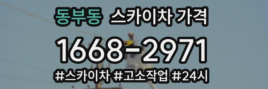 동부동 스카이차 가격