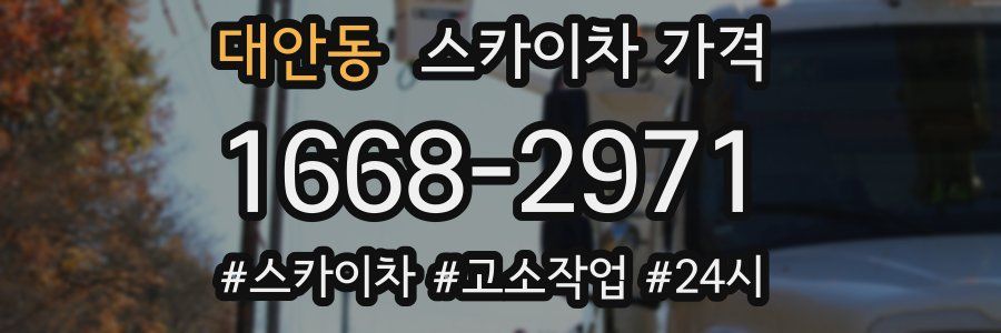 대안동 스카이차 가격