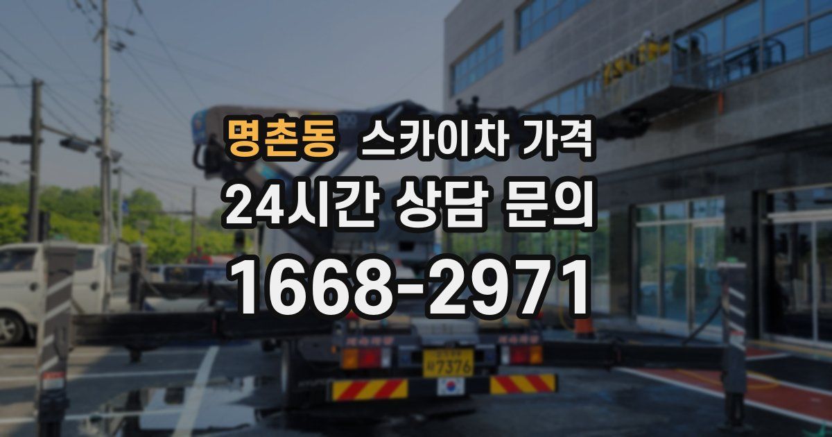 명촌동 스카이차 가격