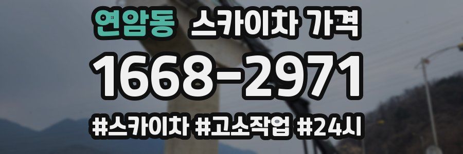 연암동 스카이차 가격