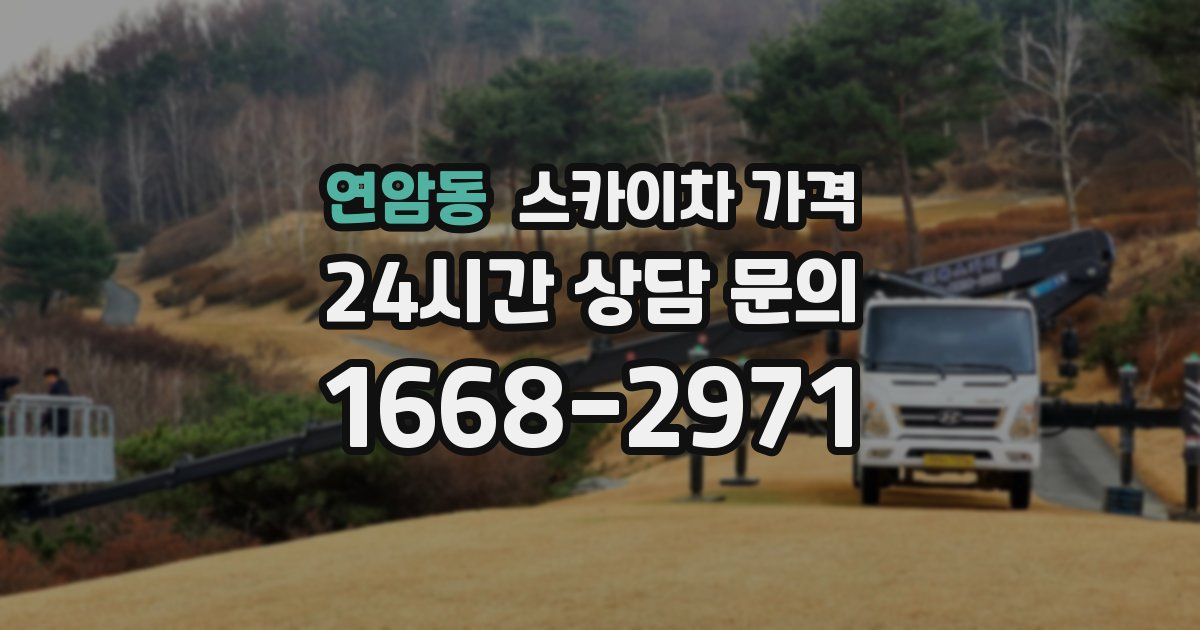 연암동 스카이차 가격