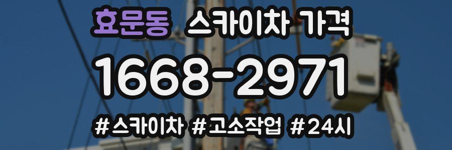 효문동 스카이차 가격