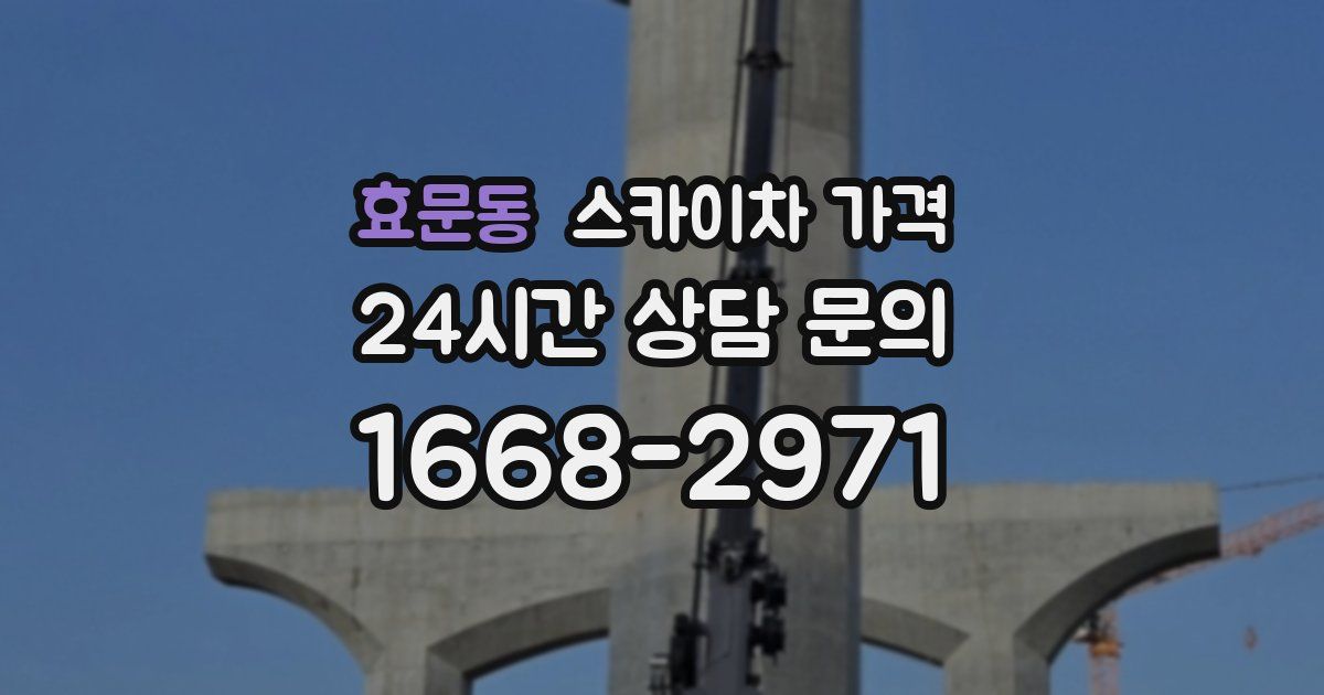효문동 스카이차 가격