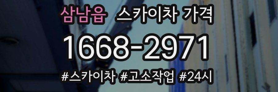 삼남읍 스카이차 가격