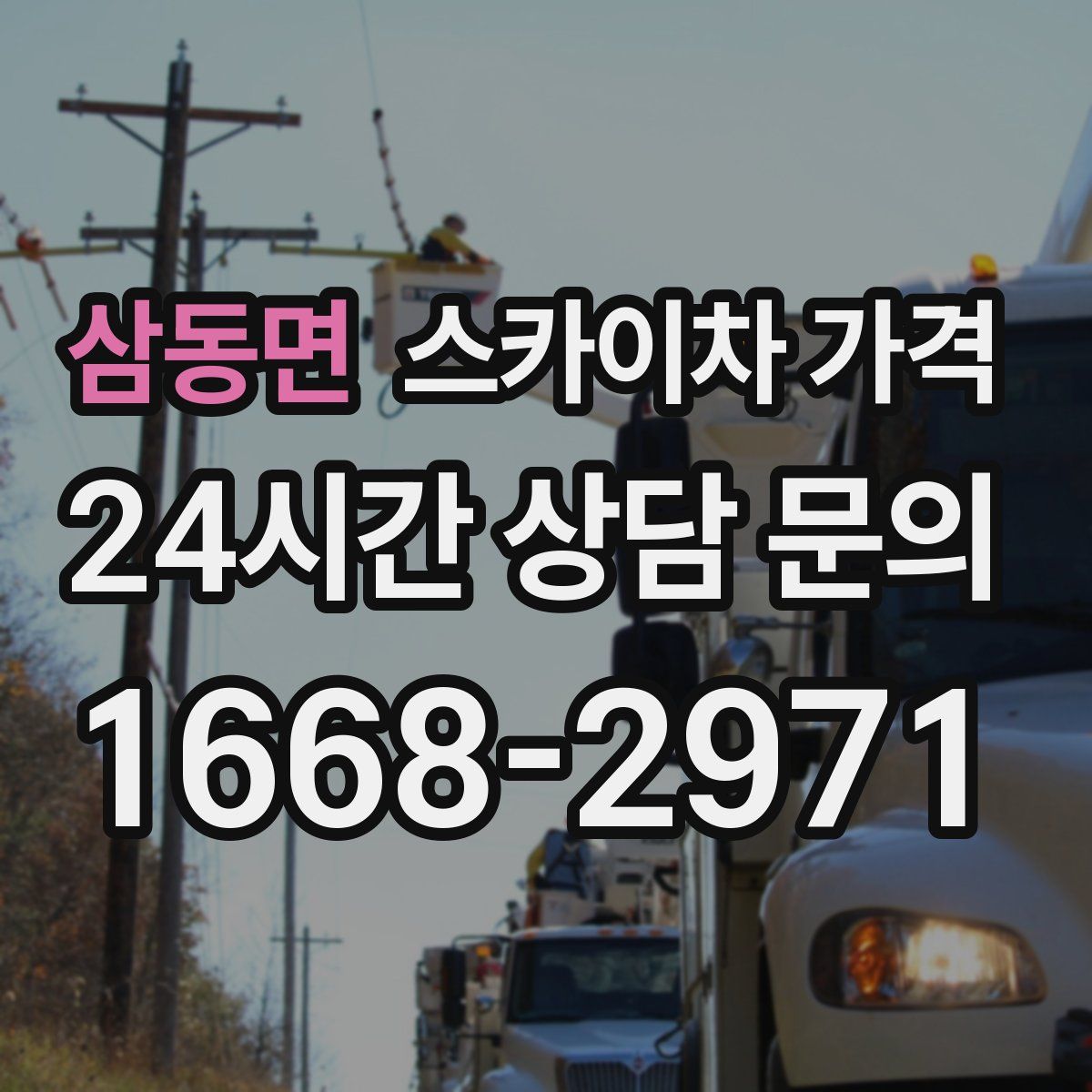 삼동면 스카이차 가격