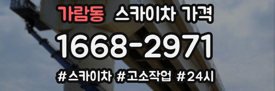 가람동 스카이차 가격