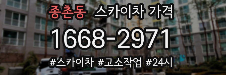 종촌동 스카이차 가격