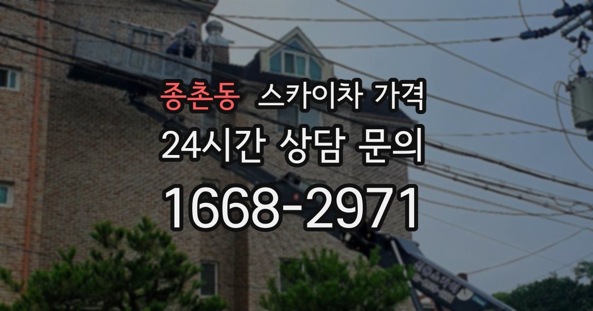 종촌동 스카이차 가격