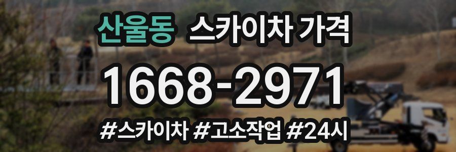 산울동 스카이차 가격
