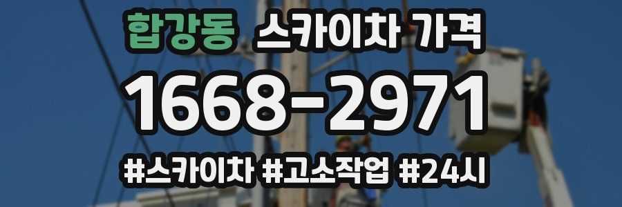 합강동 스카이차 가격