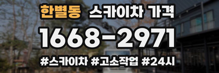 한별동 스카이차 가격