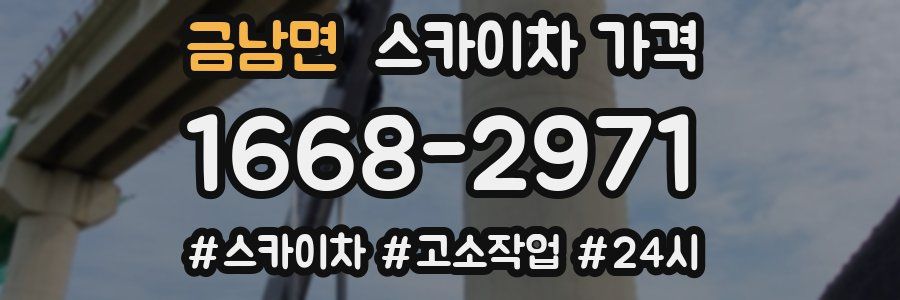 금남면 스카이차 가격