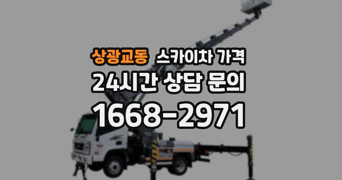 상광교동 스카이차 가격