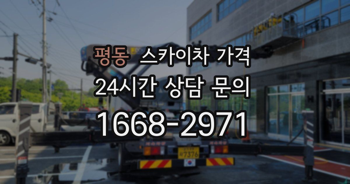 평동 스카이차 가격