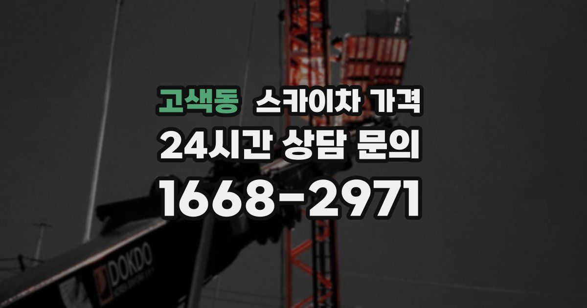 고색동 스카이차 가격