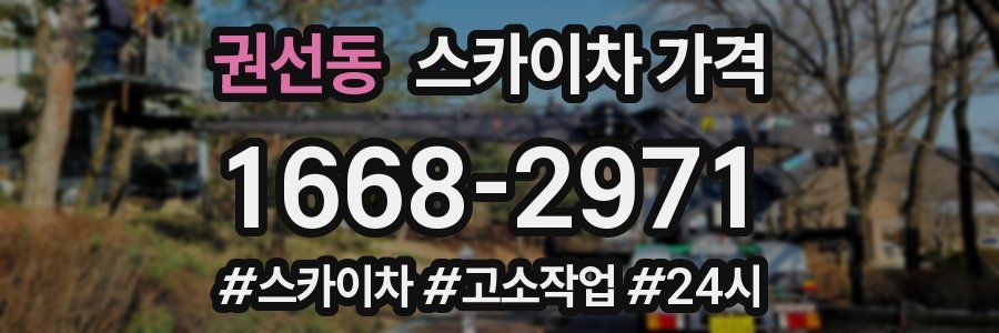 권선동 스카이차 가격