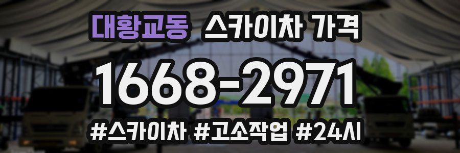 대황교동 스카이차 가격