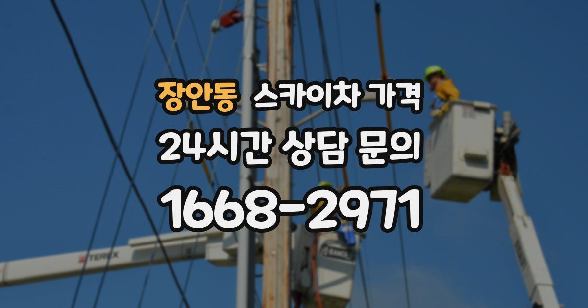 장안동 스카이차 가격