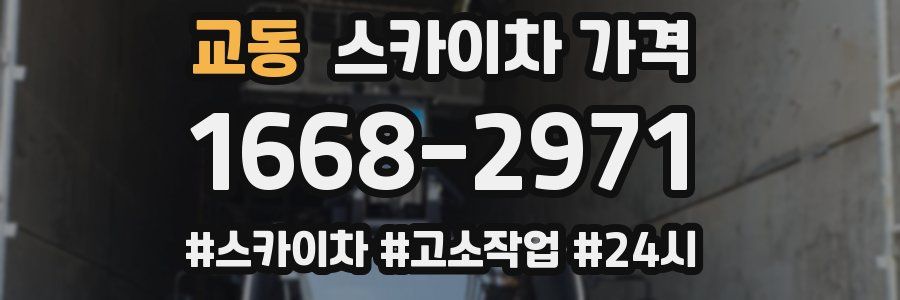 교동 스카이차 가격