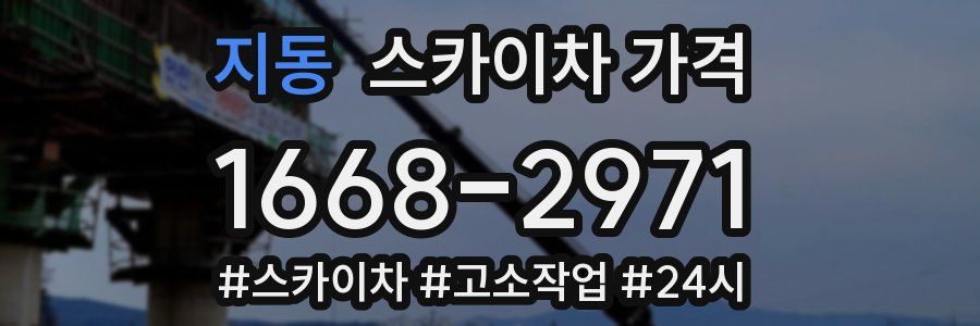 지동 스카이차 가격