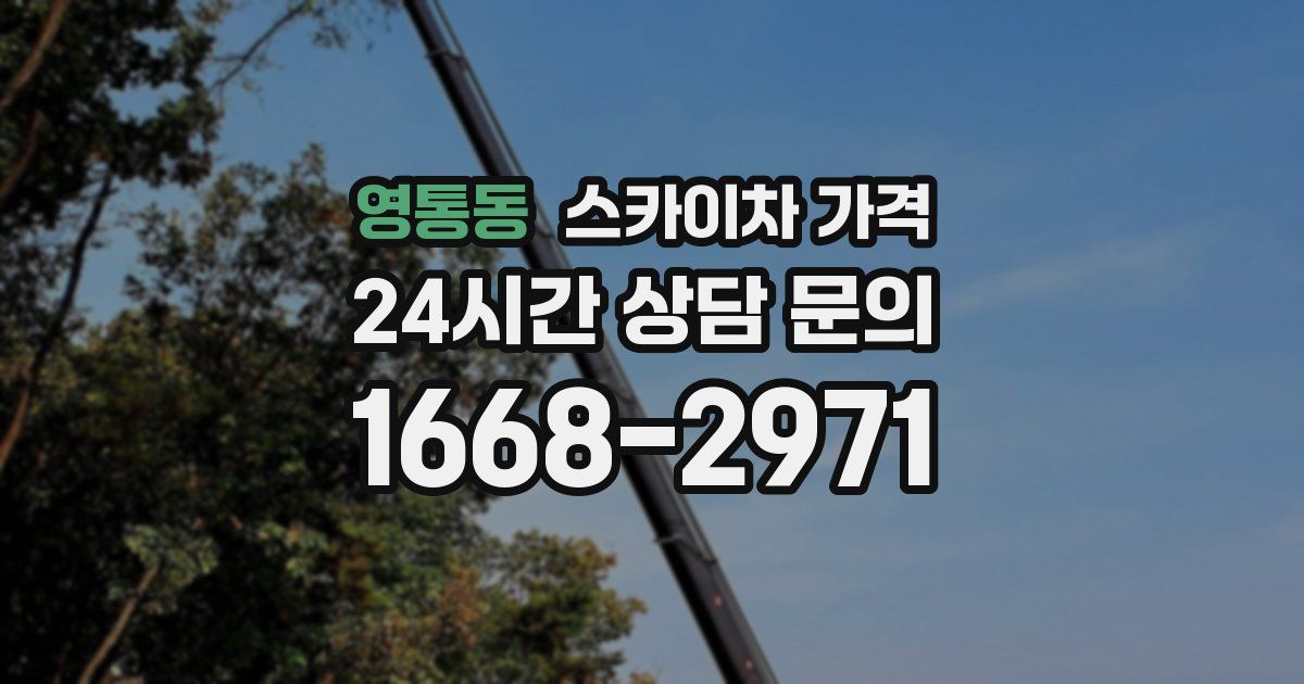 영통동 스카이차 가격