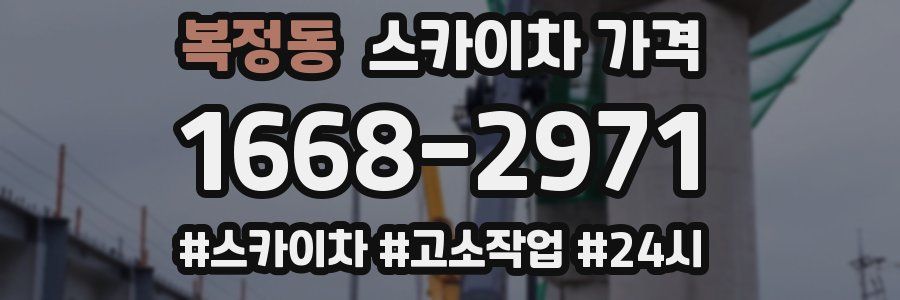 복정동 스카이차 가격