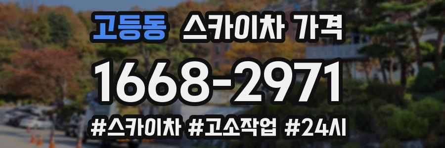 고등동 스카이차 가격